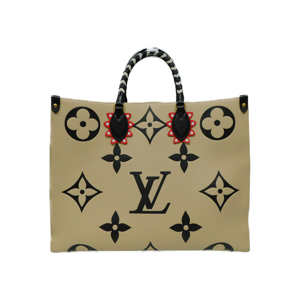 Louis Vuitton On the Go Monogram Giant Empreinte handbag tote bag Cream White